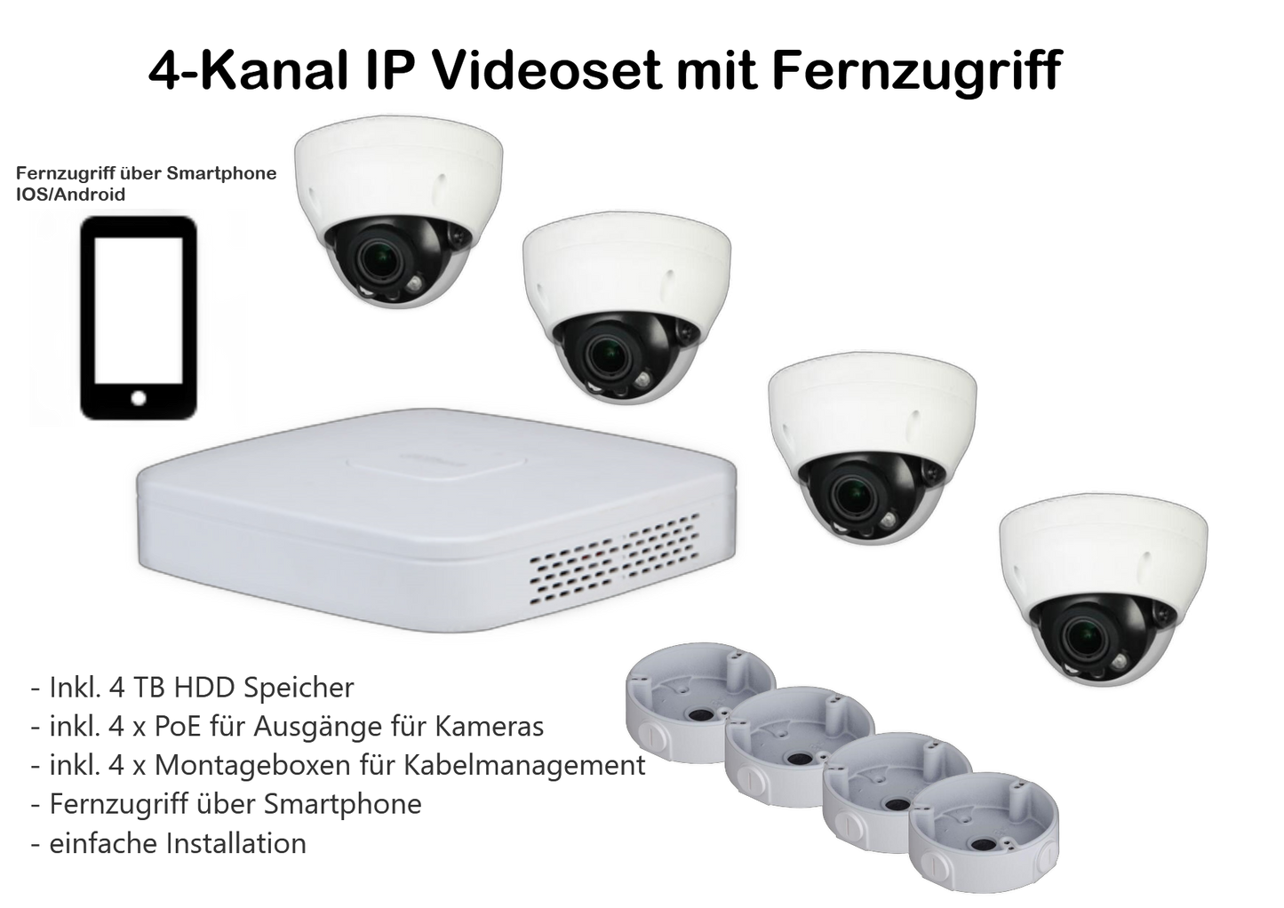 4 Kanal IP Videoset