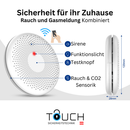 Touch Kombi Melder Rauch & CO Gas