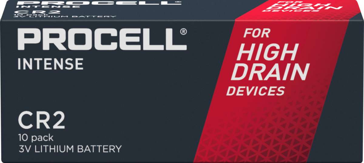 10 Stück Duracell Batterie Lithium, CR2, 3V Procell Intense, Retail Box (10-Pack)