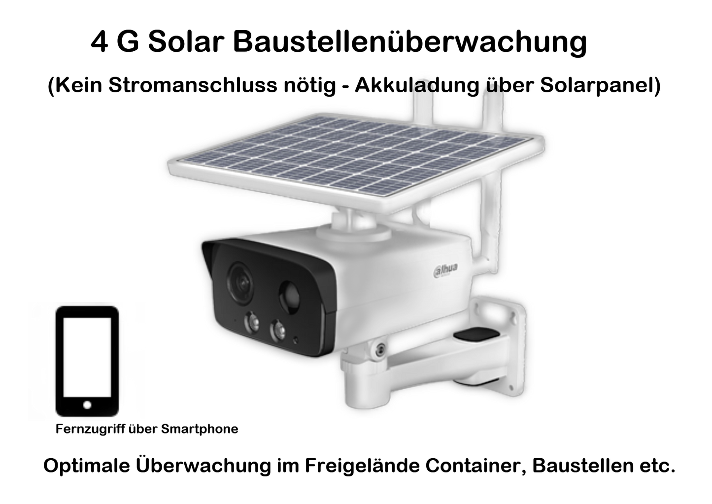 4g Solarkamera mit integrierter Aufzeichnung